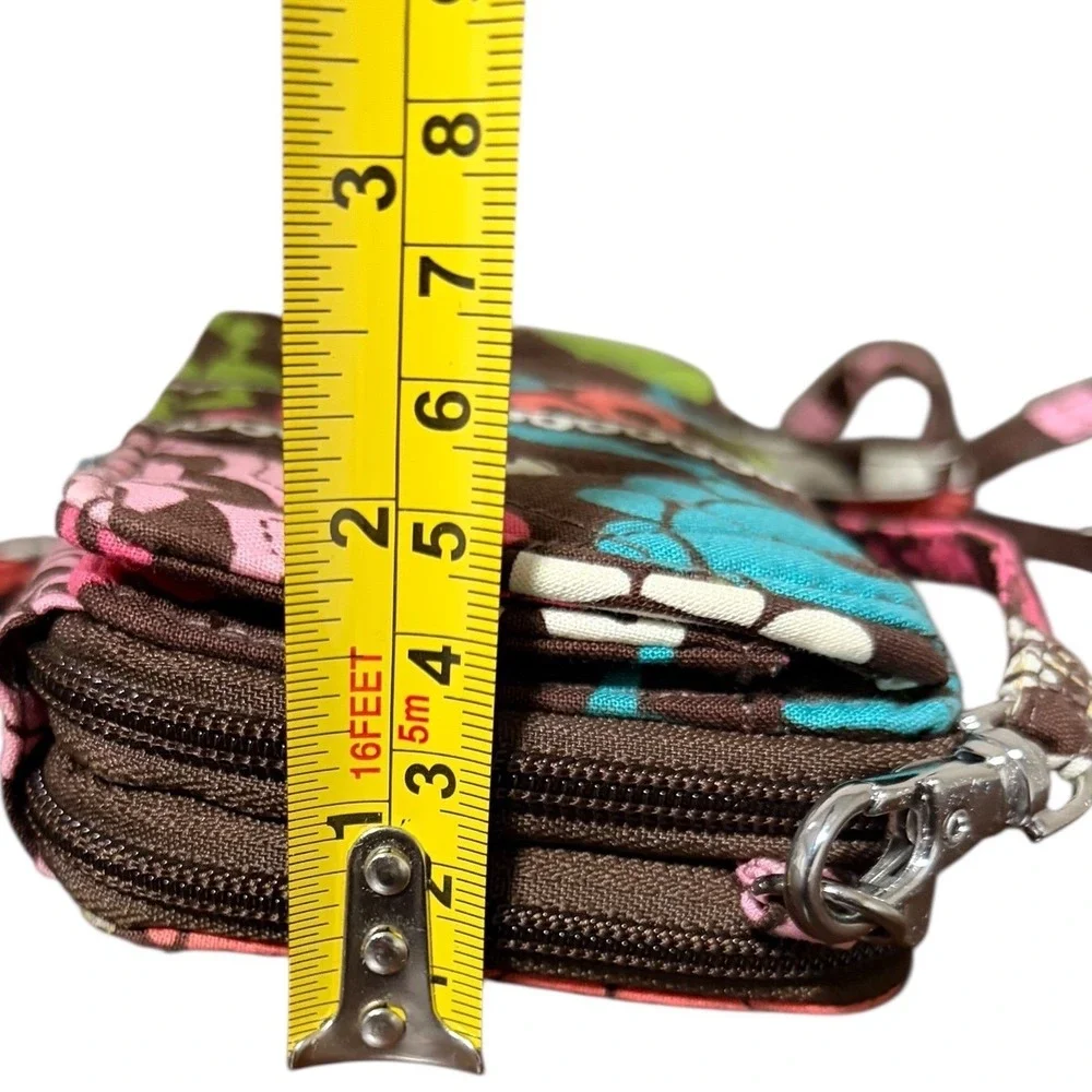 NWOT Vera Bradley Quilted Floral Wristlet‎ Wallet Crossbody Wristlet Zip Around